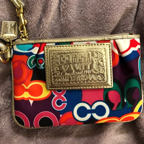 Coach Poppy Colorful Wristlet - Picture 3 of 6